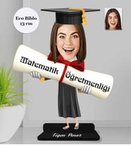 Kişiye Özel Mezuniyet Kadın Ahşap Eco Biblo -2
