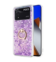 Microsonic Xiaomi Poco M4 Pro 4G Kılıf Glitter Liquid Holder Mor