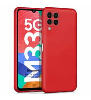 Microsonic Matte Silicone Samsung Galaxy M33 Kılıf Kırmızı
