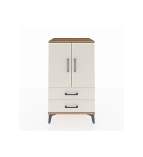 Hyperion Komodin 2 Raflı 2 Çekmeceli 2 Kapaklı 60x44x106 Çam-Aytaşı
