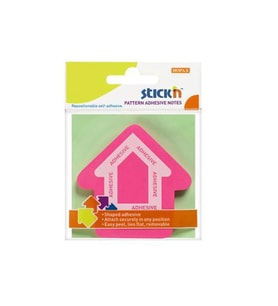 GIPTA STICKN 21542 STICKN 70X70 OK ŞEKİLLİ YAPIŞKANLI NOTLUK PEMBE 50 YP.