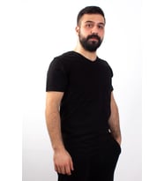 TWİSTER JEANS 1827 SİYAH V  YAKA ERKEK T-SHİRT