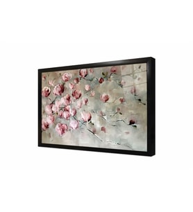 Tablosan Modern Çiçekler Çerçeveli Cam Tablo