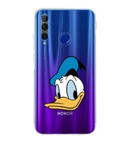 Huawei Honor 20 Lite  Kamera korumalı Kapak Donald Duck Tasarımlı  Şeffaf Kılıf
