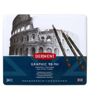 DERWENT GRAPHIC - DERECELİ KALEM SETİ 24' LÜ 13B - 9H TENEKE KUTU
