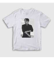 Presmono Unisex Çocuk Beyaz Cool Johnny Depp T-Shirt 320269tt