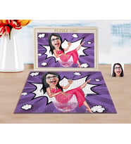 BK Gift Kişiye Özel Kadın Patroniçe Karikatürlü 1000 Parça Profesyonel Puzzle-1