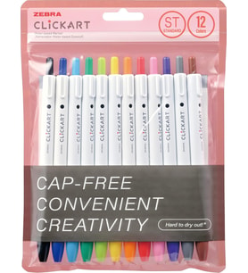 ZEBRA CLICKART MARKET PEN ST 12 LI SET