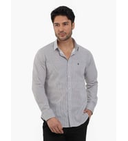 Kahverengi Erkek Slim Fit Pitikare Desenli Brent Yaka Uzun Kol Gömlek