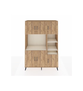 Hyperion Dolap 10 Raflı 6 Kapaklı 132x44x195 Çam-Çam/Aytaşı