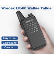 Worcex LK-66 Açık Alan 15Km Mesafeli Pmr Telsiz (Tekli Paket) (Siyah)