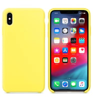 Apple iPhone XS Max Altı Açık Liquit Lansman Silikon Limon Sarısı