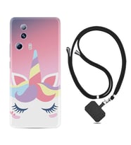Xiaomi Mi 13 Lite Kılıf Silikon Boyun Askılı İpli Desenli Silikon Sweety Unicorn 1737