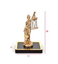Avukatlar Için Eşsiz Masa Dekoru Themis Adalet Tanrıçası Sanat Biblosu Ofis Dekoru (Altın)