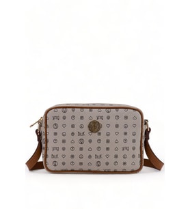 Bilik Deri Monogram Gri-Taba Kadın Çapraz Askılı Çanta NV 1002-MN