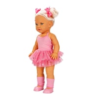 Tina Ballerina 45 cm Balerin Bebek – Yıldız Desenli Tütülü ve Hareketli Eklemli Büyük Boy Bebek (Çok Renkli)