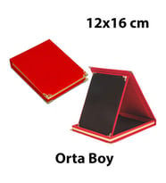 Kadife Plaket - Metalsiz Boş Plaket (Kırmızı)