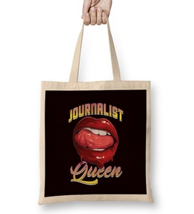 Journalist Queen Journalism Interview Writer Author Reporter Bez Çanta Uzun Saplı