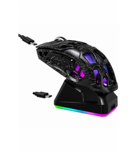 Jedel GWH-111 RGB Şarj Standlı 12000 DPI Triple BT/2.4Ghz/Kablolu Hafif Gaming Mouse