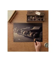 Tozlu Nostaljik Arabalar Tasarımı 240 parça Ahşap Puzzle Ahşap Kutuda MP00030