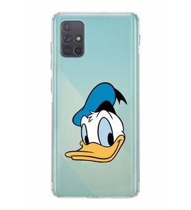 Samsung Galaxy A71  Kamera Korumalı  Kapak Donald Duck Tasarımlı  Şeffaf Kılıf