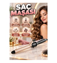 25 mm Seramik Saç Maşası – 230°C Bukle ve Dalga Şekillendirici