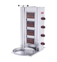 Işıkgaz Silver Endüstriyel Tüplü 4 Radyanlı Döner Ocağı Makinesi (Gri)