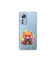 Xiaomi Mi 12 Lite ile Uyumlu Splash Tilki Tasarımlı Şeffaf Silikon Kılıf