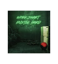 WORK SMART HUSTLE HARD Yazılı Neon Tabela