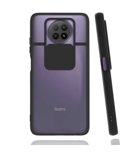Ceponya Xiaomi Redmi 9C Kılıf Kamera Korumalı Mat Yüzey Silikon (Siyah)