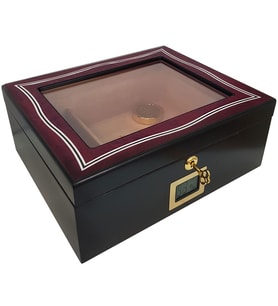 Falconetti Kırmızı Camlı Humidor Puro Kutusu rb99kr