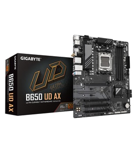 GIGABYTE B650 UD AX, 4xDDR5, 3xM.2, DP, HDMI, Type-C, Wi-Fi 6E, Bluetooth v5.3, AM5 Soket GAMING A