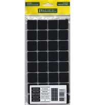 Pacific 6025 BL Yapışkanlı Keçe 25 mm X 25 mm Siyah