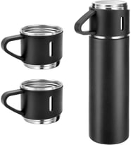 Paslanmaz Çelik Termos 500 ml – Vakum Yalıtımlı Çift Katmanlı Termos Şişe – 12 Saat Sıcak & 12 Saat Soğuk Tutma – Sızdırmaz Kahve ve Çay Termosu – Bardaklı Travel Mug Kamp Ofis Seyahat