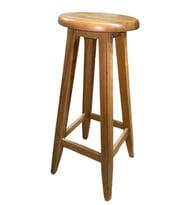 Ahşap Yüksek Yuvarlak  Bar Taburesi 60 CM