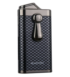 Quantoro Çift Torch Pürmüz Delicili Karbon Desenli Metal Puro Çakmağı - TRZ1146