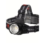 Şarjlı 3000 Lümen 30W Led Yüksek Işıklı Zoom + Flaşörlü Avcı Balıkçı Kamp Kafa Feneri Kafa Lambası