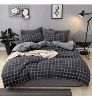Tek Kişilik Nevresim Takımı 160x220cm  2 Yastık Kılıfı  Lastikli Çarşaflı 100x200+30 (Gri)