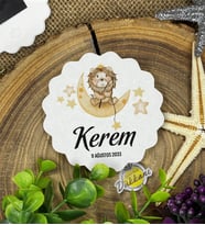 7cm Özel Baskılı Magnet Uv Baskılı - Yıldız Tutan Aslan