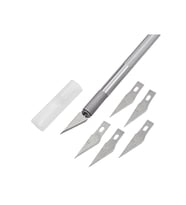 Kretuar Bıçağı Knife Tasarım Hobi Neşter 5 Uç Yedekli Set 