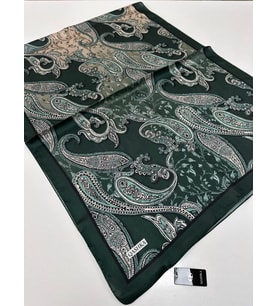 QASHKA Saten İpek Şal Etro Desen LBT0104
