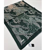 QASHKA Saten İpek Şal Etro Desen LBT0104