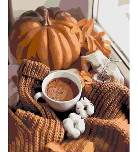 Pumpkin Sayılarla Boyama Seti 40x 50 cm (Tuvale Gerili)