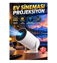 Full HD 1080P Ev Sineması Projeksiyon Cihazı – 160 ANSI Lümen, 4K Uyumlu, 130 İnç ve Kablosuz Görünt