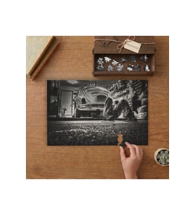 Nostaljik Araba Tamiri Tasarımı 240 parça Ahşap Puzzle Ahşap Kutuda MP03166