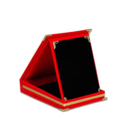 Kırmızı Kadife Plaket - Metalsiz Boş Plaket