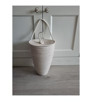Ekru Renk Dekoratif Poşet Düzenleyici 30x20 cm, Şık Organizatör