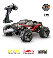 Xinlehong 1:16 Brushless Uzaktan Kumandalı Yüksek Hızlı Rc Araba 52km/s 2.4Ghz 4WD Usb Şarj Kırmızı