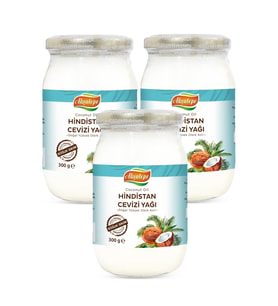 3 Adet Soğuk Sıkım Doğal Hindistan Cevizi Yağı 300ml