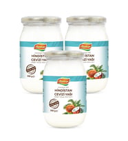 3 Adet Soğuk Sıkım Doğal Hindistan Cevizi Yağı 300ml